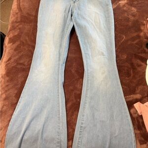 Women's Light Blue Flared Jeans
